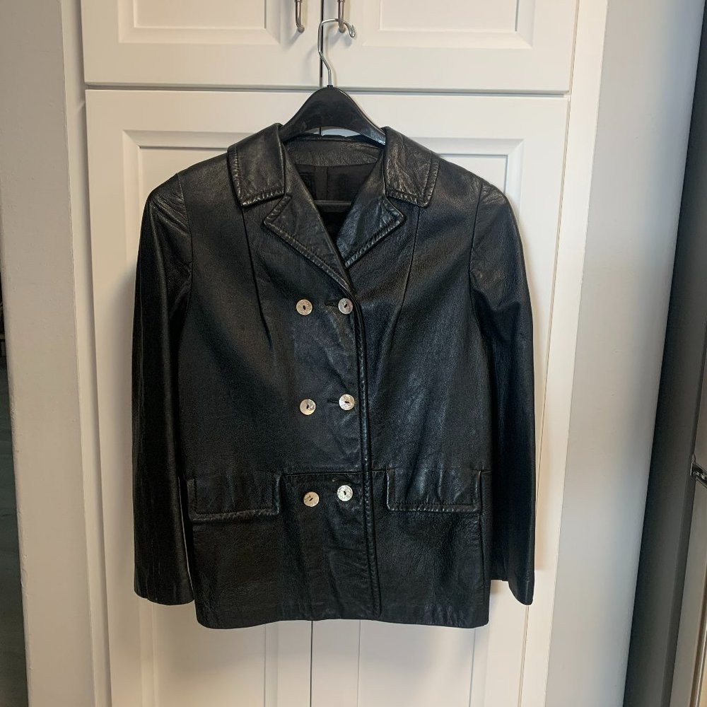 Black Leather Vintage Jacket – fully lined